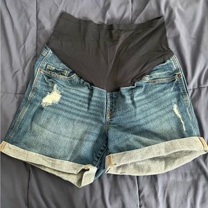 Maternity shorts denim